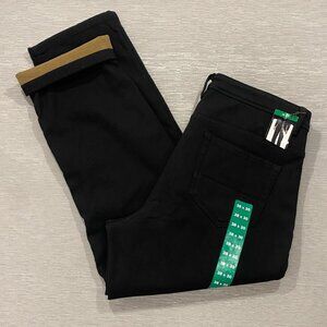 CAT Caterpillar Work Pants Mens 38 x 30 Black Canvas Fleece Lined Insulated